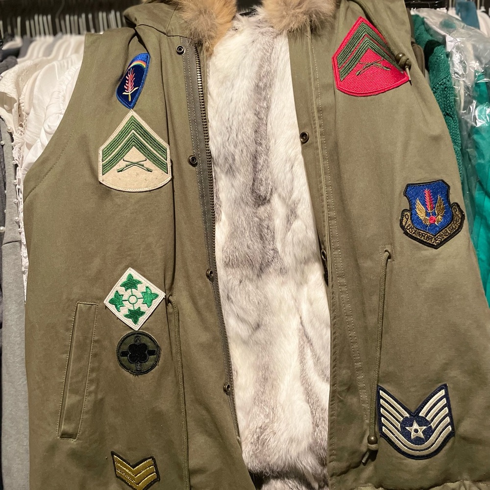 Fur Vest with Fur Hood